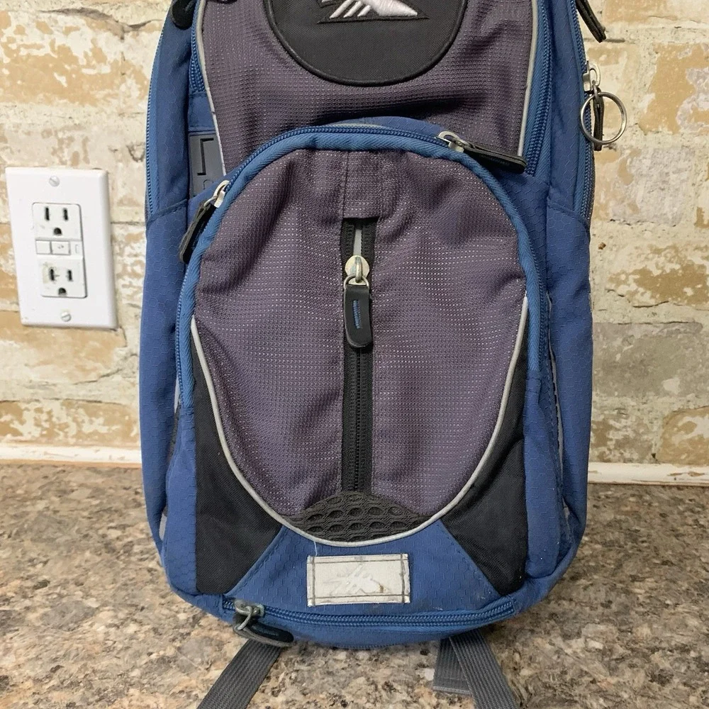 High Sierra Hiking Backpack Black Red Airflow Cooled Back Support Trail Bag